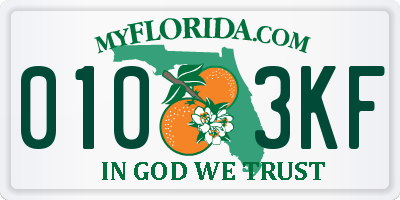FL license plate 0103KF