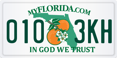FL license plate 0103KH