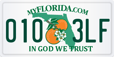 FL license plate 0103LF