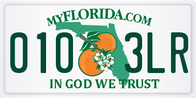 FL license plate 0103LR