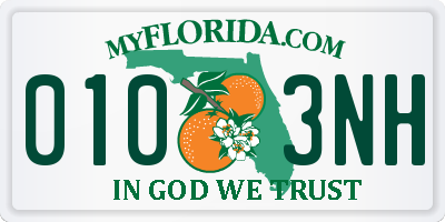 FL license plate 0103NH