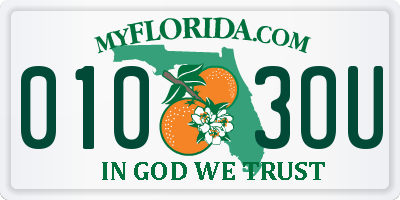 FL license plate 0103OU