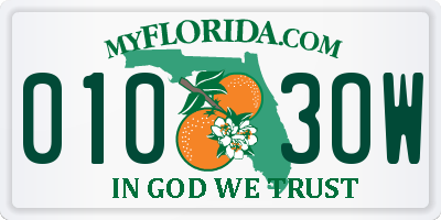 FL license plate 0103OW