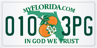 FL license plate 0103PG