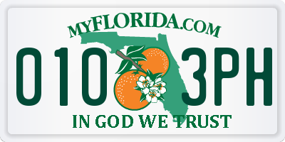 FL license plate 0103PH