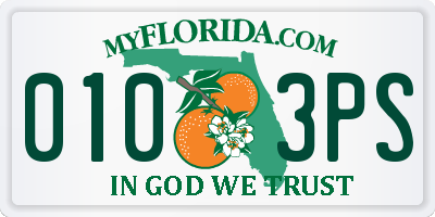 FL license plate 0103PS