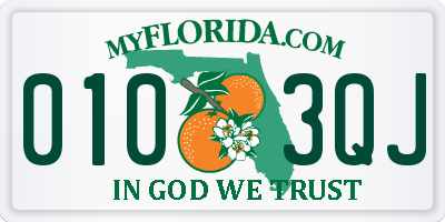 FL license plate 0103QJ