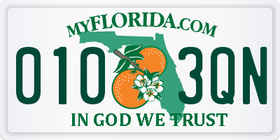 FL license plate 0103QN