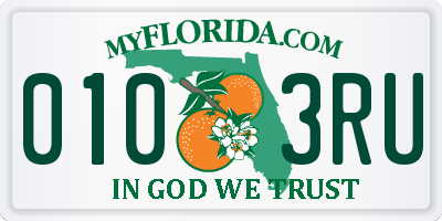 FL license plate 0103RU