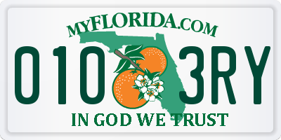 FL license plate 0103RY