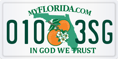 FL license plate 0103SG