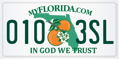 FL license plate 0103SL