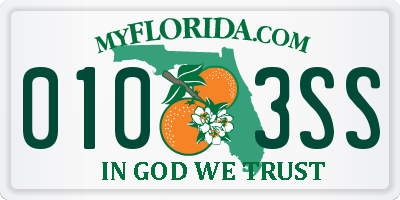 FL license plate 0103SS