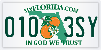 FL license plate 0103SY