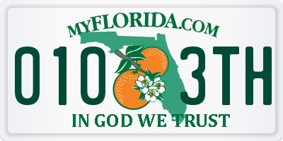 FL license plate 0103TH