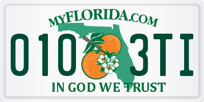 FL license plate 0103TI