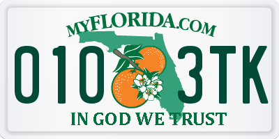 FL license plate 0103TK