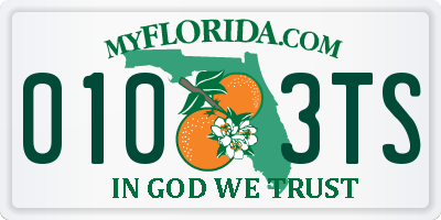 FL license plate 0103TS