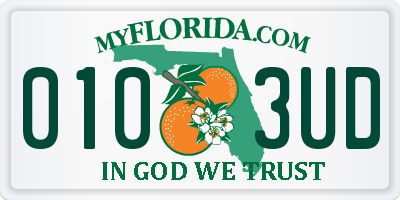 FL license plate 0103UD