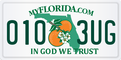 FL license plate 0103UG