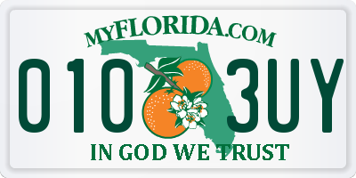 FL license plate 0103UY
