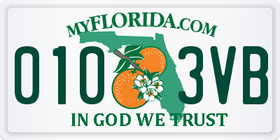 FL license plate 0103VB