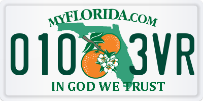 FL license plate 0103VR