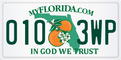 FL license plate 0103WP