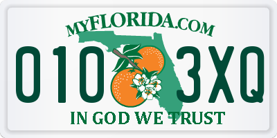 FL license plate 0103XQ