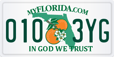 FL license plate 0103YG