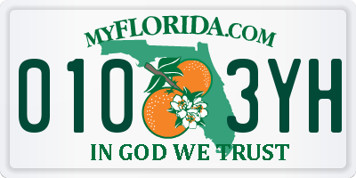 FL license plate 0103YH