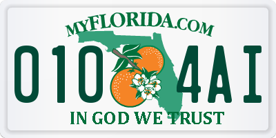 FL license plate 0104AI