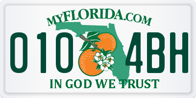 FL license plate 0104BH