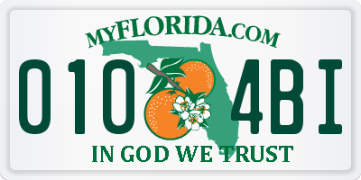 FL license plate 0104BI
