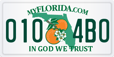 FL license plate 0104BO