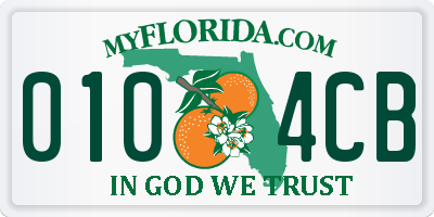 FL license plate 0104CB