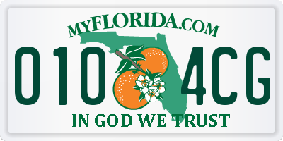 FL license plate 0104CG