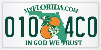 FL license plate 0104CO