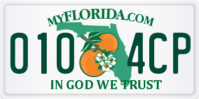 FL license plate 0104CP