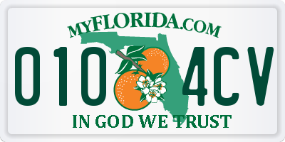 FL license plate 0104CV