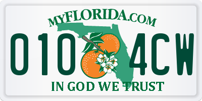 FL license plate 0104CW
