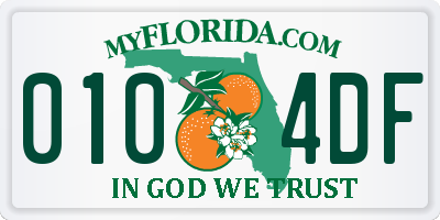 FL license plate 0104DF