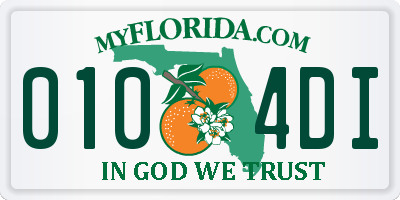 FL license plate 0104DI