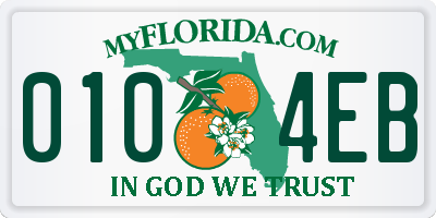 FL license plate 0104EB