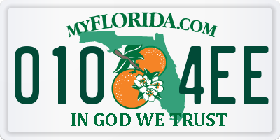 FL license plate 0104EE