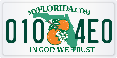 FL license plate 0104EO