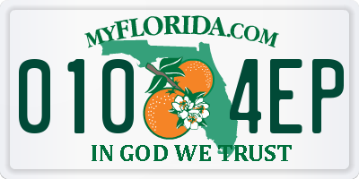 FL license plate 0104EP