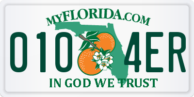 FL license plate 0104ER