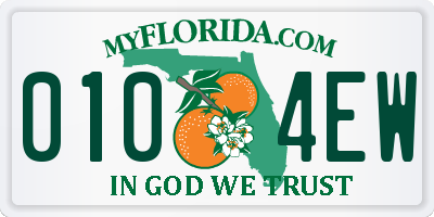 FL license plate 0104EW