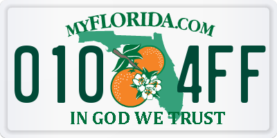 FL license plate 0104FF
